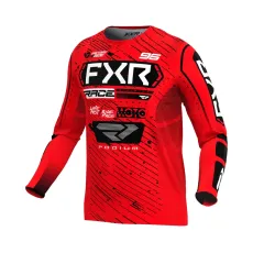 Детска тениска  FXR Podium MX25 Red Black
